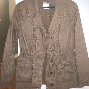 Old Navy olive green/army green size xs jacket. Material is in picture.